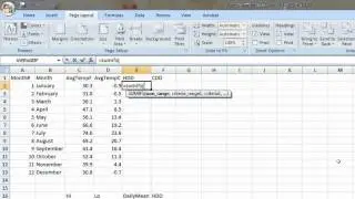 How to Compute Heating and Cooling Degree Days in Excel