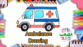 Ambulance Drawing for kids #ambulancedrawing #drawing #drawingambulance #ambulancedrawingeasy