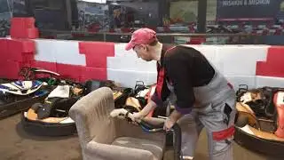 Химчистка мягкой мебели в развлекательном центре Mishkin & Mishkin