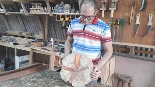 Projeto feito com bolacha de araucaria.