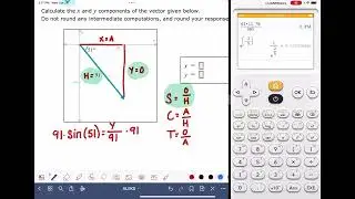 ALEKS: Finding the components of a vector given its graph