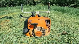 ✅ Stihl FS 450 - Grass Cutter - Mowing the Grass