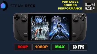 STEAM DECK | Star Wars The Force Unleashed 1 & 2 | 60 FPS | Portable & Docked Mode Tested