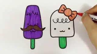 Popsicle Coloring #icecream #popsicle #coloring #colors #coloringpages