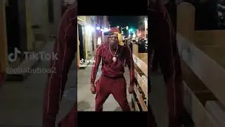 The bodyguard being funny