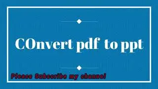 Convert pdf to ppt