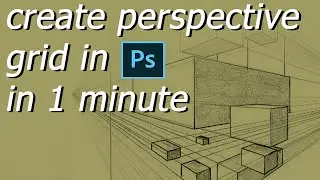 How to Make Perspective Grid in Photoshop Easy - 1 minute tutorial