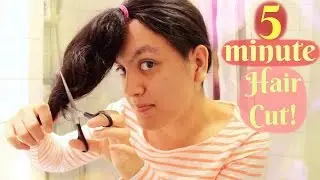 Life Hack: 5 Minute Haircut for Curly and Straight Hair!