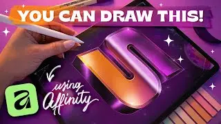 Create a Chrome Letter Using my 3D Letters Toolkit for Affinity ✨