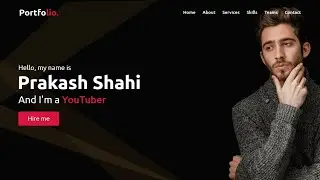 Creative Portfolio Website Using HTML,CSS & JavaScript Free source code