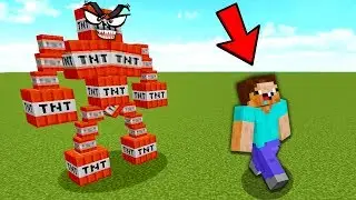 НУБ ПРОТИВ МОНСТРА ИЗ ТНТ В МАЙНКРАФТ! КАК ВЫЖИТЬ? НУБ ПРОТИВ ГОЛЕМ МУТАНТ В MINECRAFT! МУЛЬТИК