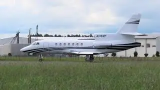 [4K ]Palmerston North Airport - Dassault Falcon 50 N115MF Take off RWY25 -  25/10/2021