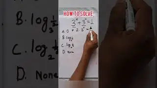 how to solve logarithm function equation #mathematics #shorts MCQ type