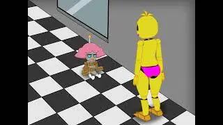Toy chica cupcake cat break dancing meme FNAF