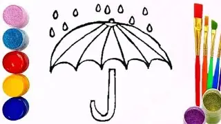 Bolalar Uchun Soyabon Rasm Chizish | Рисунок зонтика Для ребёнка Draw an umbrella for a child