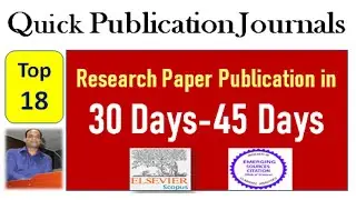 Quick Publication Journals | Monthly Publication |Scopus and Sci Indexed Journals 