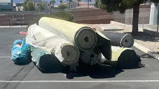 Valley church says mystery individuals dumped multiple rolls of carpet on their parking lot