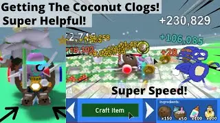 Getting The Coconut Clogs! Super Speed! Super Useful! - Roblox Bee Swarm Simulator