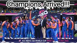 THE CHAMPIONS HAVE ARRIVED! 🎉🇮🇳|Worldcup t20 2024