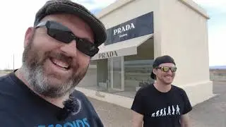 Visiting the Marfa Prada store!