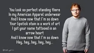 Ed Sheeran - She Looks So Perfect Lyrics 🎵