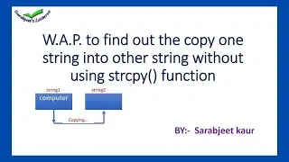 C++ program to copy one string to another string without using strcpy() string function/ C++ program