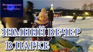 Зимний вечер в парке/ Winter evening in the park