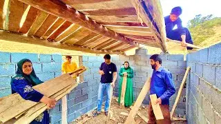 🧑‍🎓Hassan's Return: Building a Kitchen Roof with Amir's Family🔨🪜