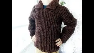 Джемпер крючком 2 ЧАСТЬ вязание рукавов