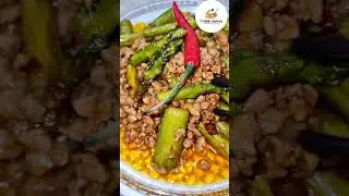 Спаржа жареная с мясом в соевом соусе  (Китайская кухня)