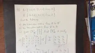 Given two non standard bases, find transition matrices