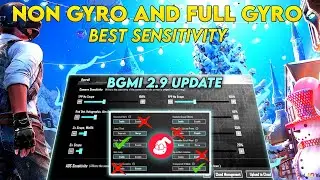 Best Zero Recoil Sensitivity | Fast Gyro for Non Gyro Sensitivity settings 2.9 Update Bgmi