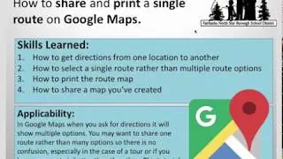 How to create, share, and print a single route on Google Maps.