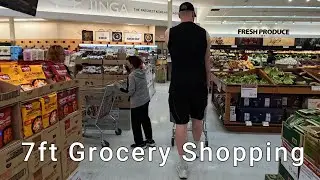 7ft GIANT GOES GROCERY SHOPPING
