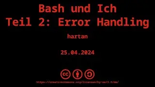 [c¼h] Bash und Ich - Error Handling