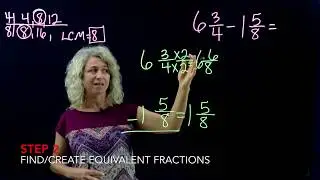 5.NF.A.1 Fractions: Subtracting Mixed Numbers