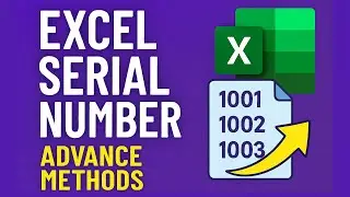 Advanced Excel Trick for Serial Numbers 🔢  Beginner to Pro!