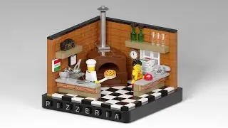 How to make Custom Lego Pizzeria Speed Build Animation 