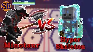 Minotaur (Nightmarecraft) vs hyper skeleton (Mins thing) | 2 of the most OP mobs Fight in Minecraft!