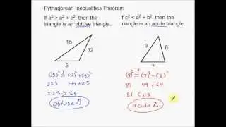 Pythagorean Inequalities Theorem