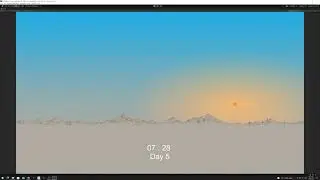 [Unity] #8 Day Night Cycle. Night sky. Toon Shader / Pencil Style Effect