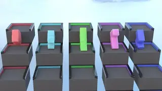 Tetris Jello Race | Softbody Simulation