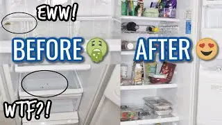 INSTANT CLEANING MOTIVATION // CLEANING & ORGANIZING MY REFRIGERATOR *it's disgusting!*