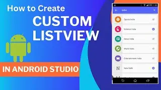 How to make custom listview in android studio | Listview | android studio