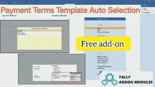 Payment Terms Template Auto Selection in TallyPrime