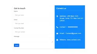 Contact form HTML CSS BOOTSTRAP 5 | Responsive Contact From