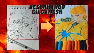 DESENHEI O GILGAMESH SEM CONHECER O ANIME! 😱 | Desafio Fate