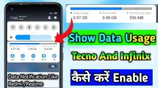 How To Enable Data Usage Notification Bar In Tecno Mobile And Infinix Phones