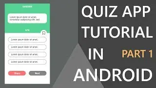 How to make Quiz App in android studio?(Part-1) | Hindi Tutorial 2019