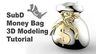Rhino 7 SubD- Money Bag Charm Design Tutorial 3D Modeling 